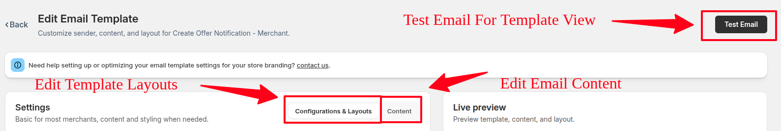 Customize Email Template
