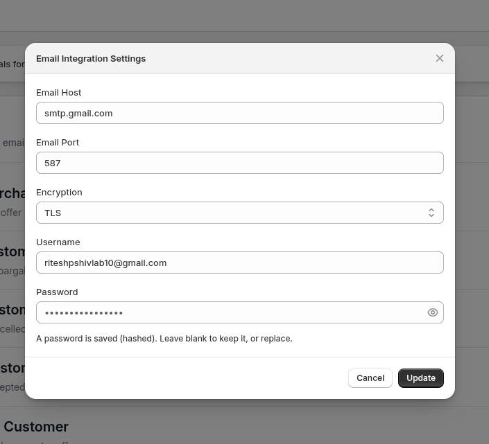 Email Configuration